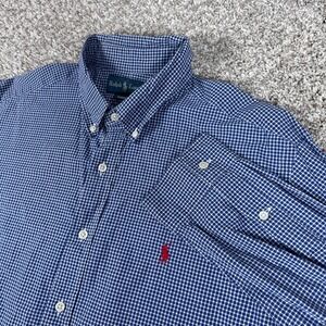 Ralph Lauren Shirt Mens XL Blue Classic Fit Button Down Long Sleeve Cotton Pony